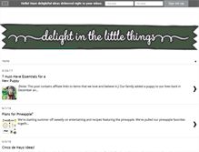 Tablet Screenshot of delightinthelittlethings.com